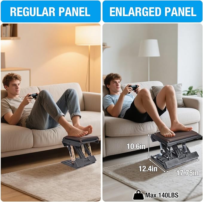 Scalebeard Foot Rest for Under Desk at Work, Height Adjustable Infinite Angle - Image 4