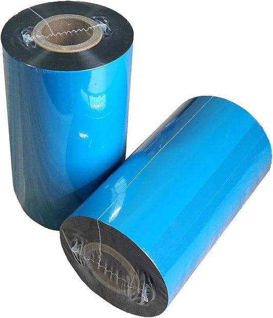 4.33'' x 984' Premium Resin Enhanced Wax Ribbon, 110mm x 300m Black Thermal Transfer Ribbon, Barcode Thermal Label Printer Ribbon, CSO-Ink Outside, 1'' Core for Zebra, TSC, GoDex, Citizen (1 Roll)-DeskLoop Office