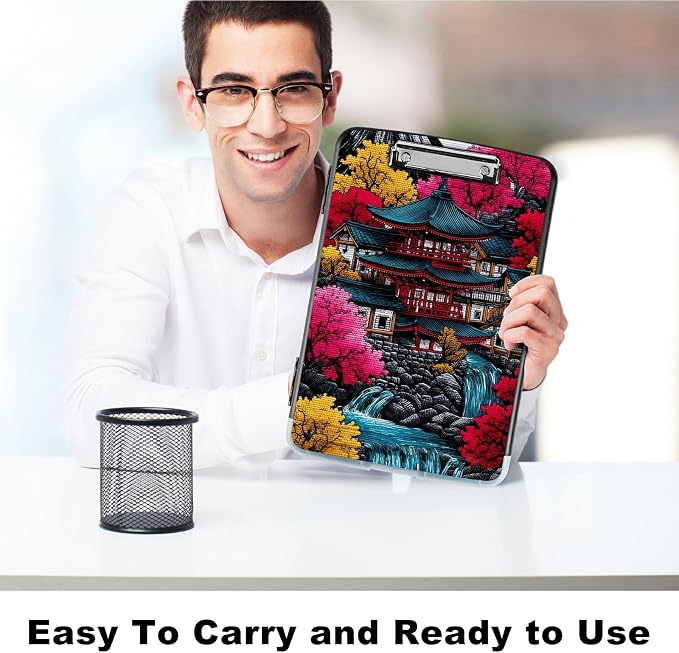 A4 Clipboard with Storage Pen Holder, Clipboards Organizer Nursing Clipboard - Image 6