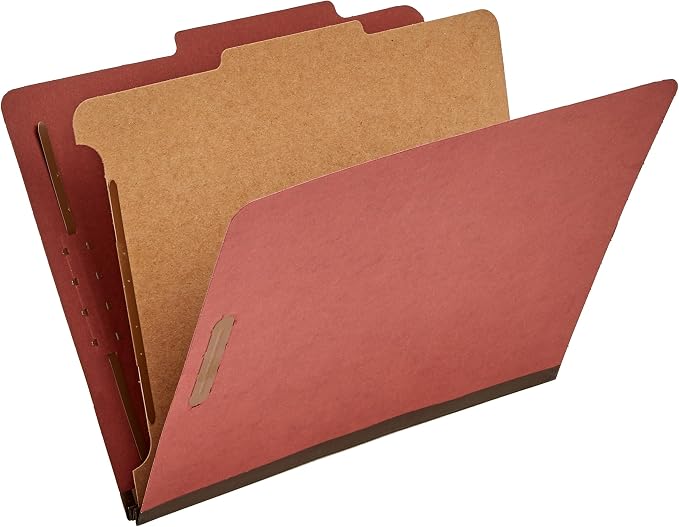 Amazon Basics Classification File Folder, 1 Divider, Letter Size, 100% Recycled by AmazonBasics