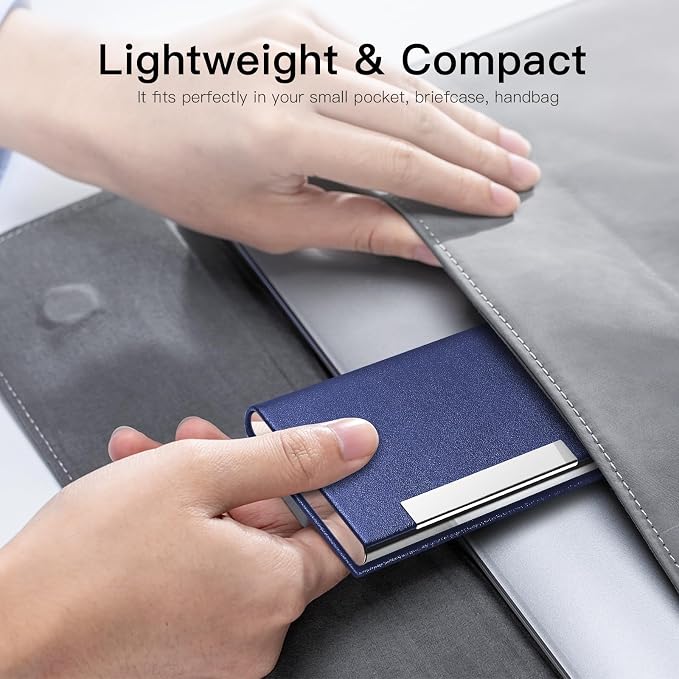 Padike Business Card Holder, Faux Leather, RFID Protected, Stylish Design - Image 6