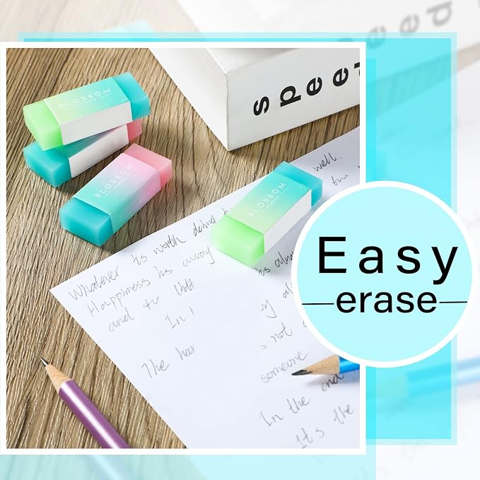 Gersoniel 24 Pcs Cute Jelly Pencil Erasers Bulk Back to School Supplies Soft - Image 4