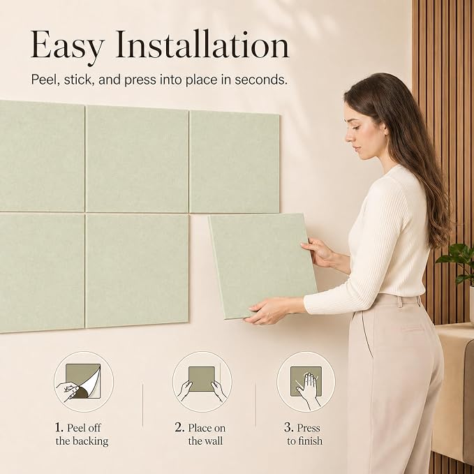 Felt Bulletin Board Tiles, Cork Board Alternative, 48 x 36 in | 0.35 in modular - Image 5