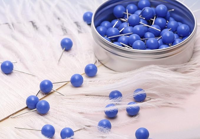 Tupalizy 100PCS 1/4 Inch Small Round Head Map Tacks Pins - Image 4