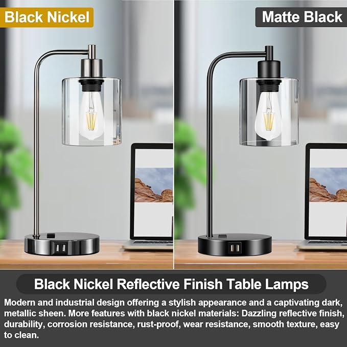 Industrial Touch Control Table Lamps Set of 2 - Image 3