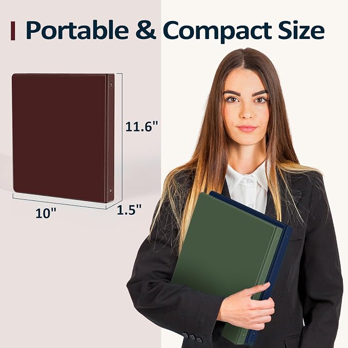 Sooez BinderX Extra Durable 3 Ring Binder, Round Ring Binders, Fits 8.5x11 Paper - Image 6