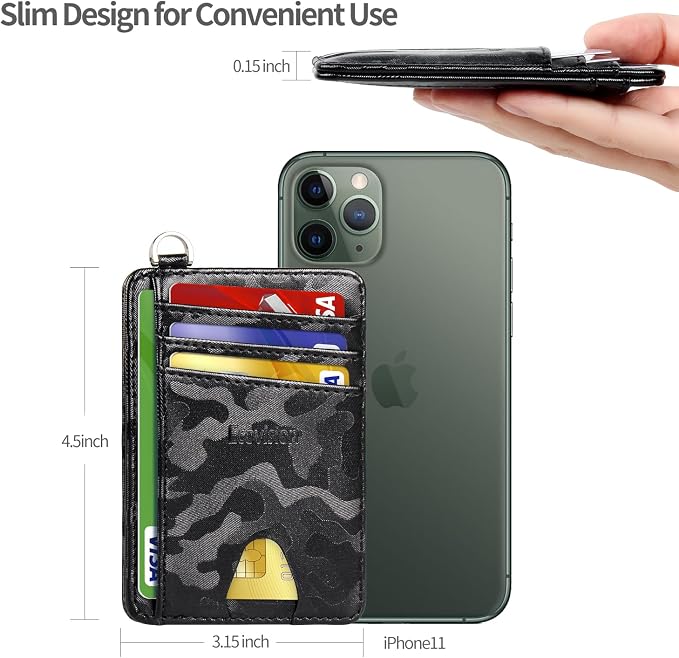 Slim Minimalist Front Pocket Wallet, RFID Blocking Credit Card Holder Wallet - Image 7