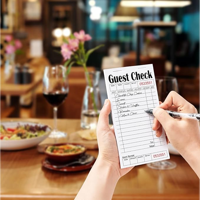 ZPARIK 6 Pack white Guest Checks Books - Image 5