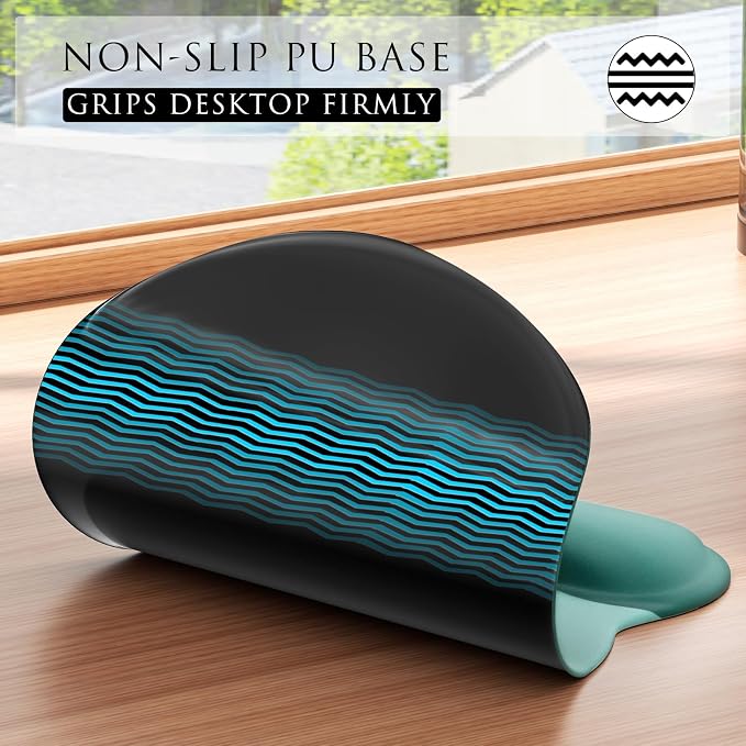 MROCO Ergonomic Mouse Pad with Gel Wrist Rest, 9.4 x 8.1 in, Gel Wrist Comfort - Image 6