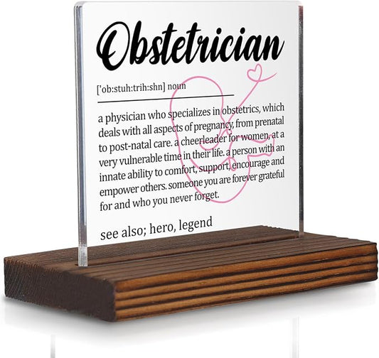 Obstetrician Appreciation Gift for Women’s Healthcare Providers, Thank You Desk by Pariveca