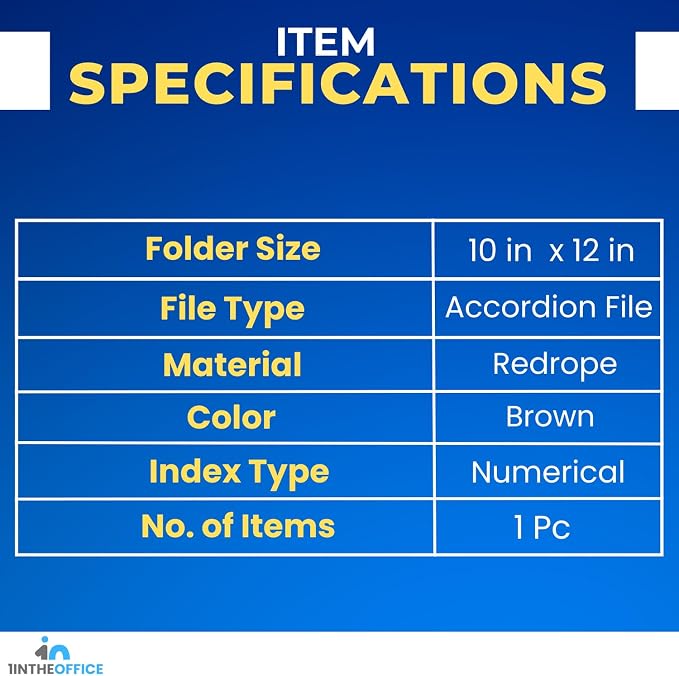 1InTheOffice Expanding File Folder 31 Sections, Accordion File Organizer - Image 7