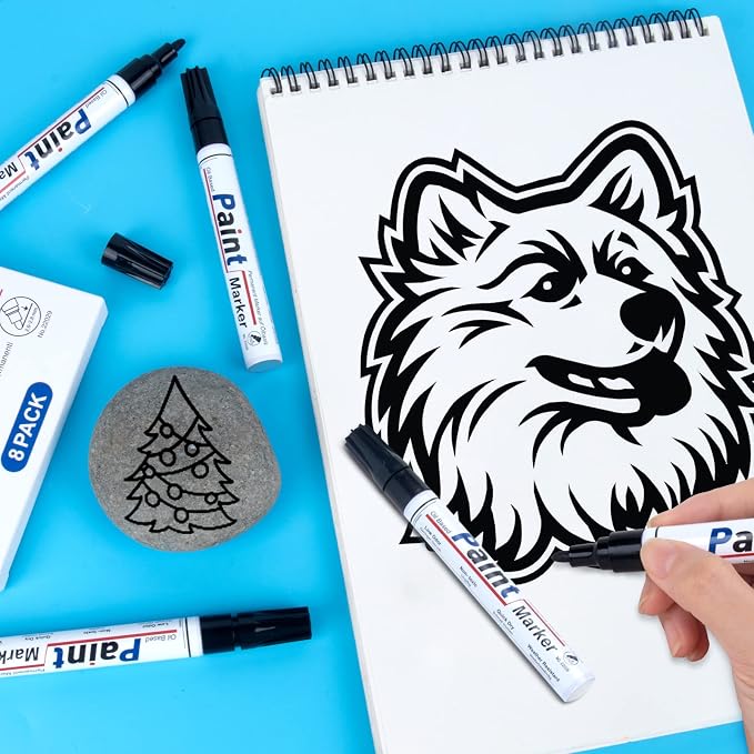 DAPAWIN Black Paint Markers - Image 7