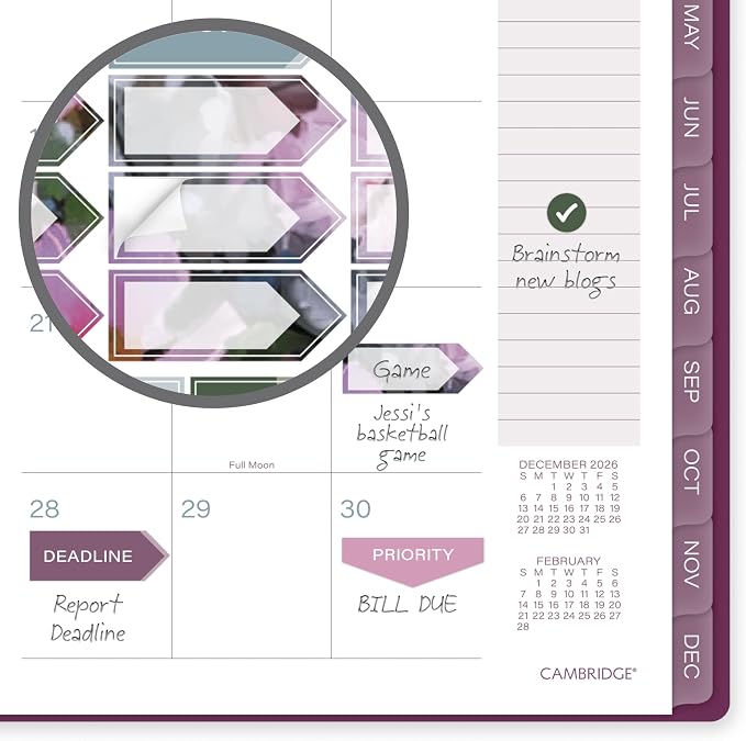 Mead Cambridge 2027 Planner, Weekly & Monthly, 5.5" x 8.5", Blush Blossom - Image 6
