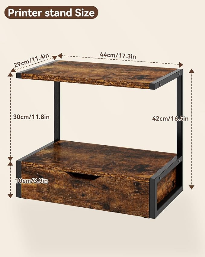 IBUYKE 2 Tier Desktop Printer Stand, Printer Table - Image 3