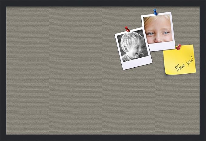 PinPix 30x20 Inch Cork Bulletin Board. This Decorative Framed Pin Board Comes with Pewter Design and a Satin Black Frame. Ideal for Home Office Decor or Message Board (PinPix-1812)-DeskLoop Office