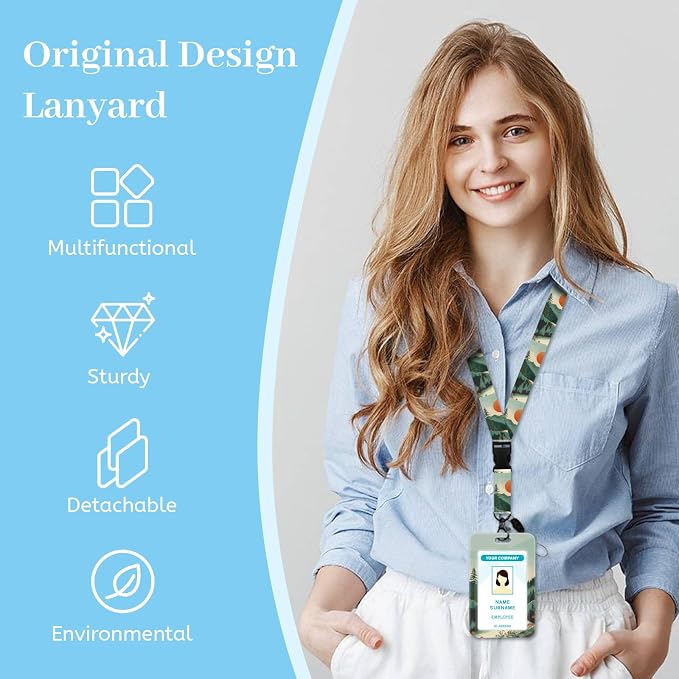 Hancynir Lanyards for Id Badges, Badge Holder - Image 2