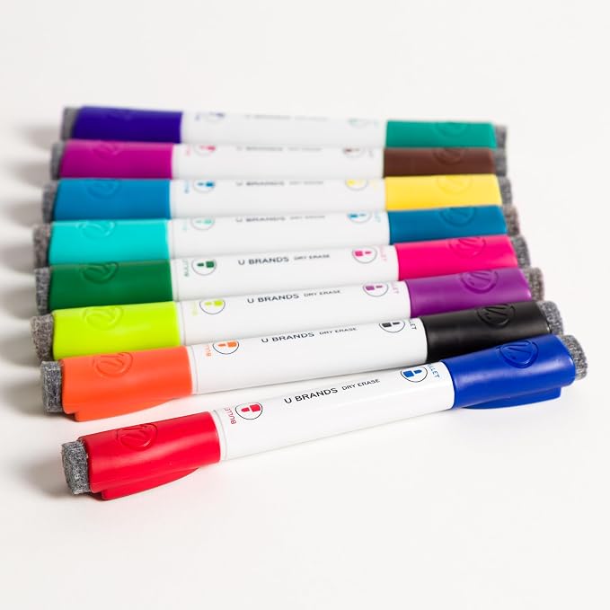 U Brands Fine Tip Dry Erase Markers - Image 3
