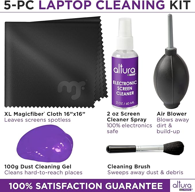 Laptop Computer Keyboard Cleaner - Screen Cleaning Kit All-in-One with Gel & Spray Solution for MacBook and Other Computers-DeskLoop Office