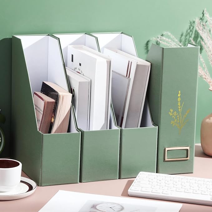 AmazingSpark 5 Pack Magazine File Holder Office Desk Storage Holder Set - Image 5