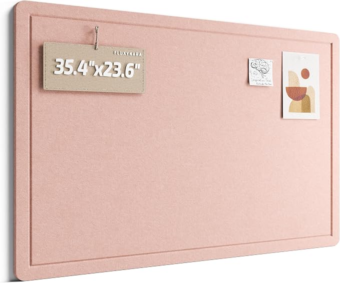 Fluxynara Bulletin Board, 35.4" x 23.6" Cork Board Alternative by FLUXYNARA