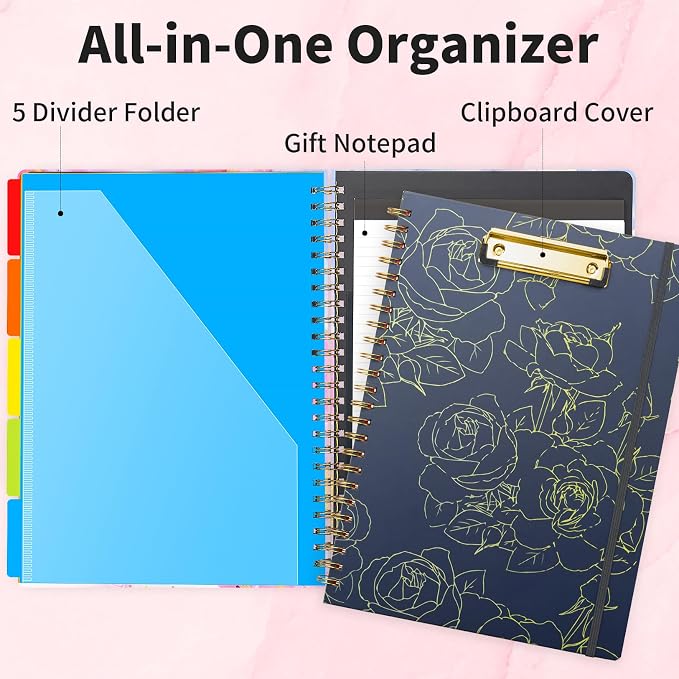 Sooez Clipboard with Refillable Notepad, Clipboard Folder with 10 Storage - Image 3