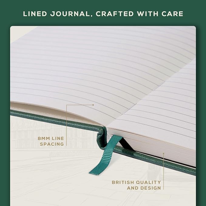 BEECHMORE BOOKS Large Lined Journal Notebook, 8.5" x 11.5" Hardcover Vegan - Image 6