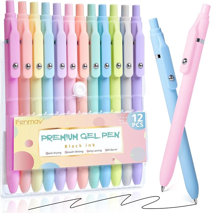 Fenmay Gel Pens, Quick Dry No Smudge, Smooth Writing Comfortable Grip Pen by %E2%80%8EFenmay
