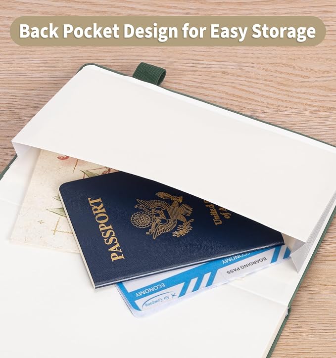 Lined Journal Notebook for Women Men, A5 Hardcover Leather Journals for Writing - Image 5