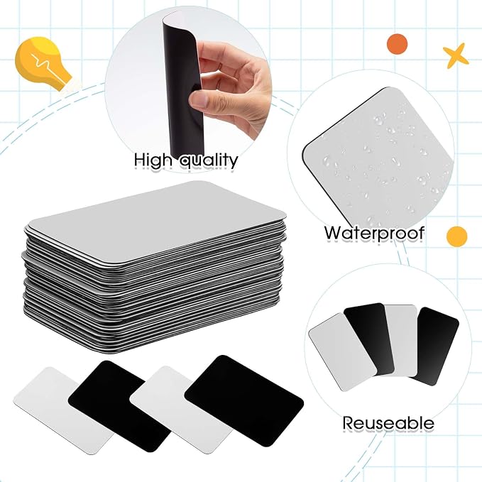 Tenceur 120 Pcs 3 x 5 Inch Dry Erase Magnetic Labels Dry Erase Magnets Board - Image 4