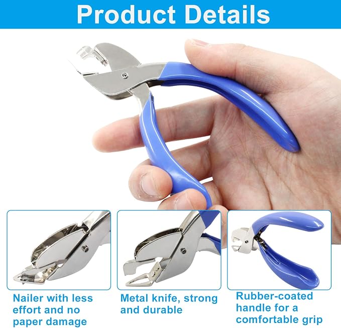 Blue Heavy Duty Staple Remover Tool, Staple Remover Puller - Image 2
