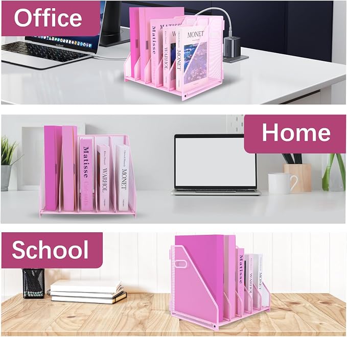 Desk Organizers, Metal Magazine File Holder - Image 7