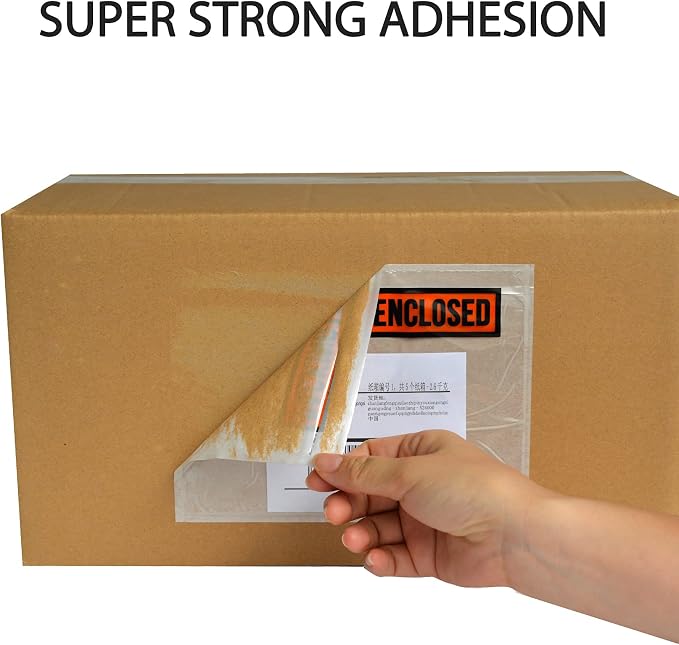 1000 PCS 7.5"x 5.5" Clear Self-Adhesive Packing List Envelopes - Image 4