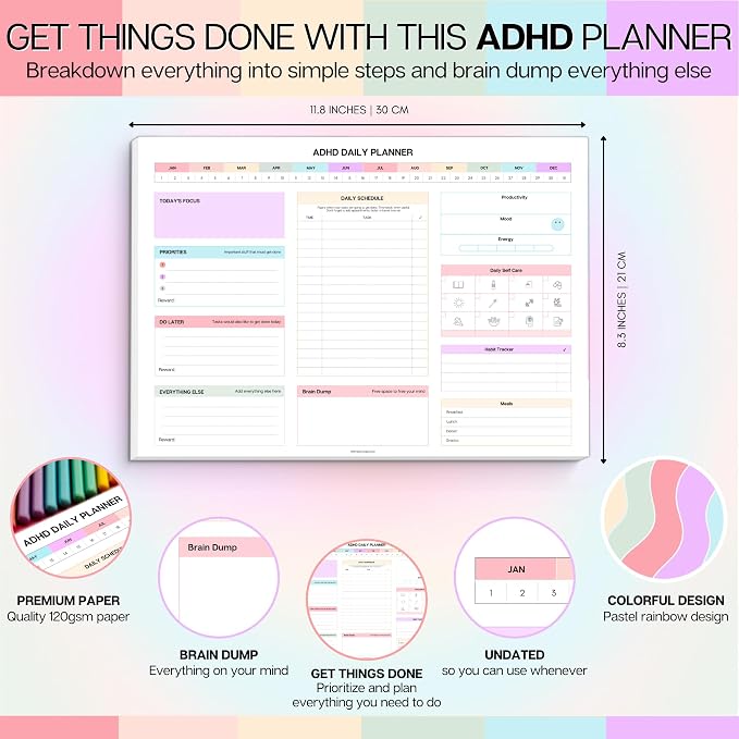 ADHD Daily Planner Notepad for Neurodivergent Adults - Image 3