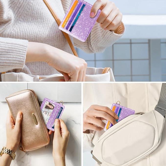 Slim Minimalist Front Pocket RFID Blocking Credit Card Holder Small Wallet Cute - Image 7
