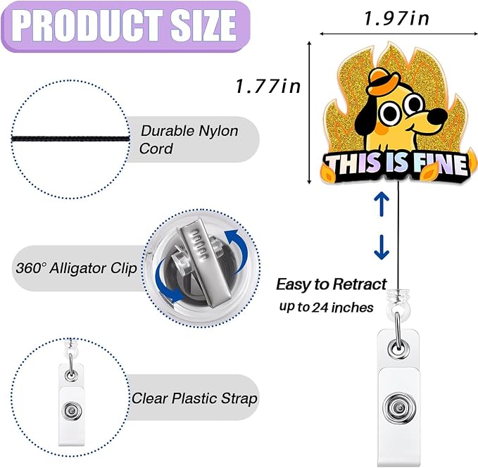 This is Fine Dog Badge Reel Retractable - Image 2