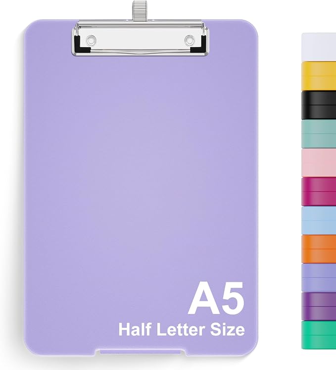 Hongri A5 Clipboard with Storage, Metal Retractable Pen Holder, 6 x 9'' Nursing by Hongri