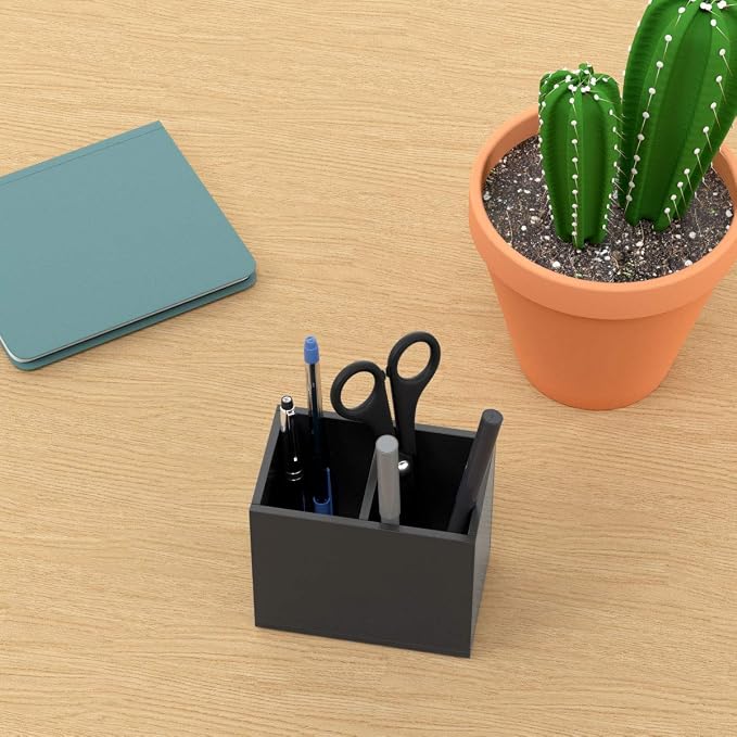 NIUBEE Acrylic Pen Holder 2 Compartments - Image 7