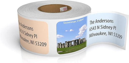 Customized Personalized Address Labels - Made in The USA by Kenco (500 Labels, World Destinations)