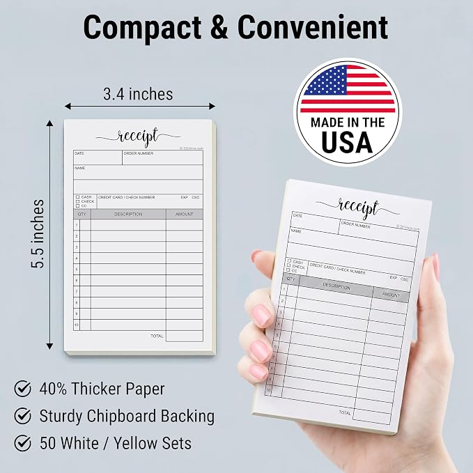 321Done Receipt Book with Carbon Copies - Image 2