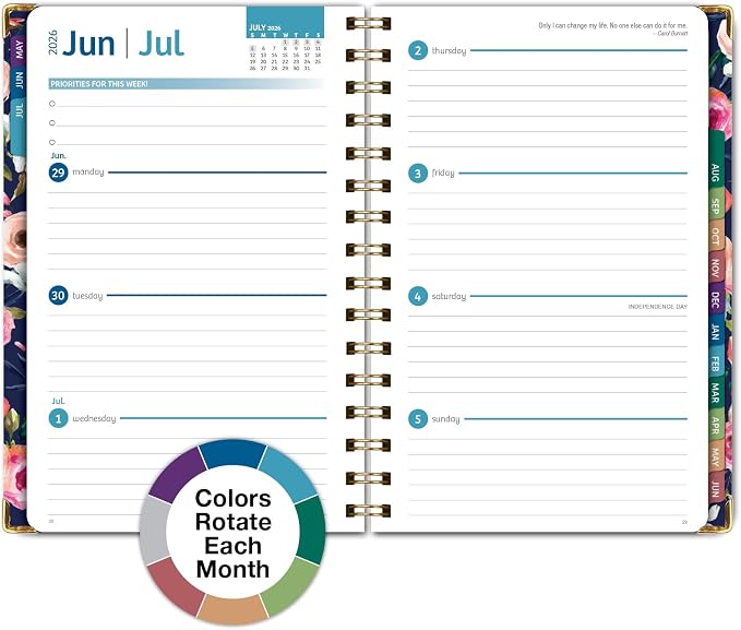 HARDCOVER Academic Year 2026-2027 Planner: 14 Months 5.5"x 8" Daily Weekly - Image 6