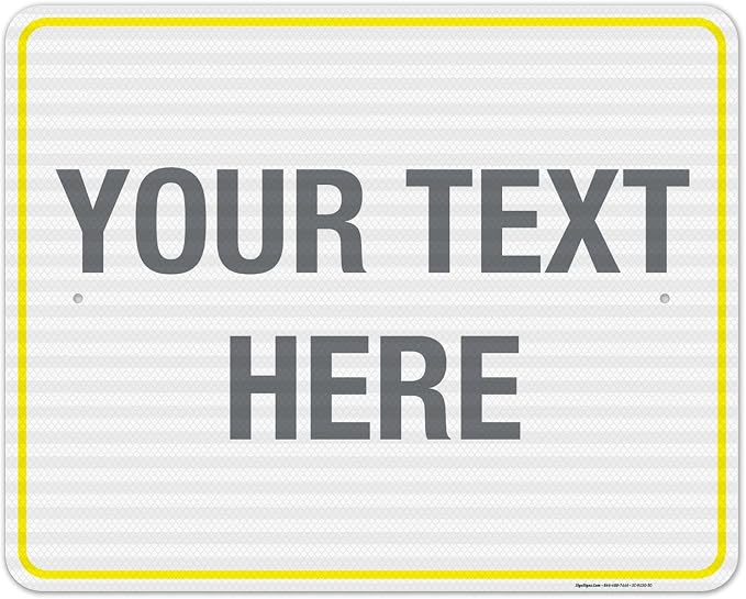 Personalized Custom Customize for Office, Delivery Yellow Sign, 24x30 Inches by SigoSigns
