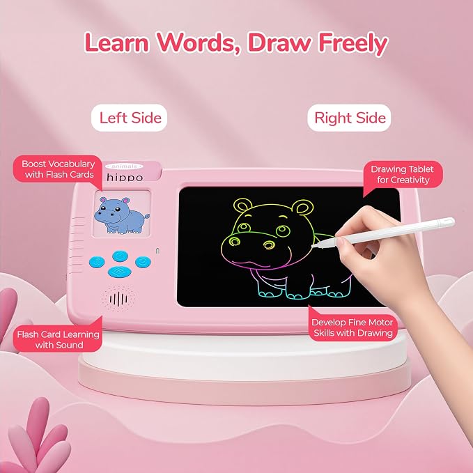 Talking Flash Cards for Toddlers: 2-in-1 LCD Writing Tablet - Image 4