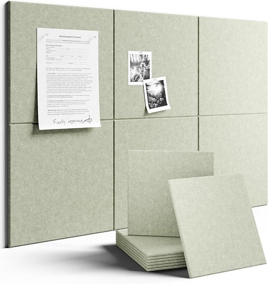 Fluxynara Large Felt Bulletin Board 36" x 24" Cork Board Alternative-6 Pack by FLUXYNARA