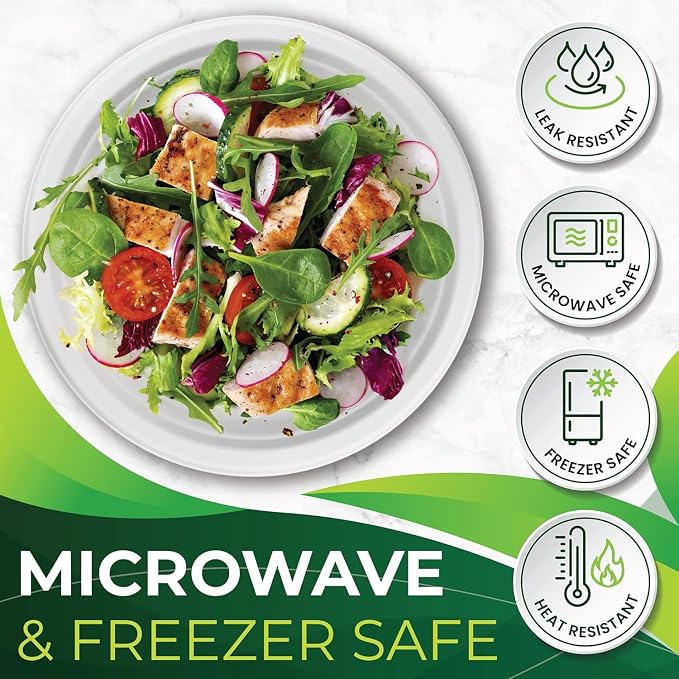 150pcs 100% Compostable 9in Paper Plates, Heavy Duty Disposable Eco Friendly - Image 6