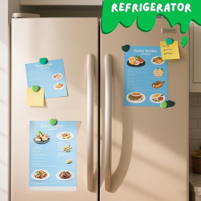 30PCS Heavy Duty Fridge Magnets - Small Cute Refrigerator Magnets for Whiteboard, Lockers & Kitchen, Cute Strong Magnets - Mini Decorative Magnet for Home, School, Office, Crafts,Locker (Green)-DeskLoop Office