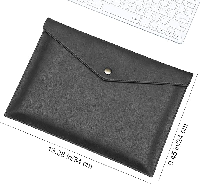 VANRA 1 Piece PU Leather File Folders A4 Document Holder File Envelope - Image 2