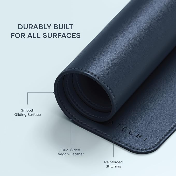 Satechi Vegan Leather Desk Mat, Large Mouse Pad Scratch and Water Resistant - Image 6