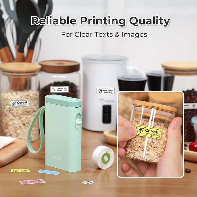 Nelko Label Maker Machine with Tape, P21 Bluetooth Label Printer, Wireless Mini - Image 6