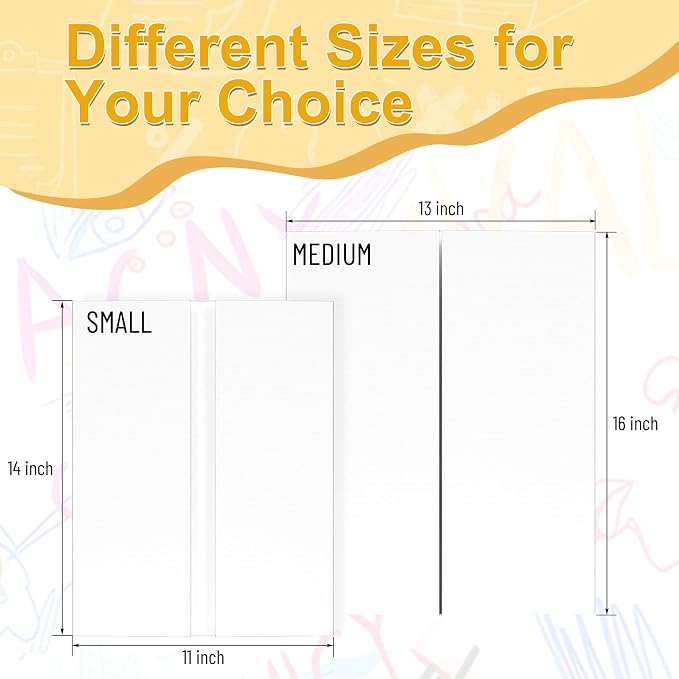 AKONEGE 3Pcs Small Trifold Poster Board, 21 x 14 inches White Tri Fold Poster - Image 3