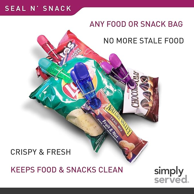 Seal N Snack Magnetic Chip Clips, Keep Pantry Foods Fresh - Image 3